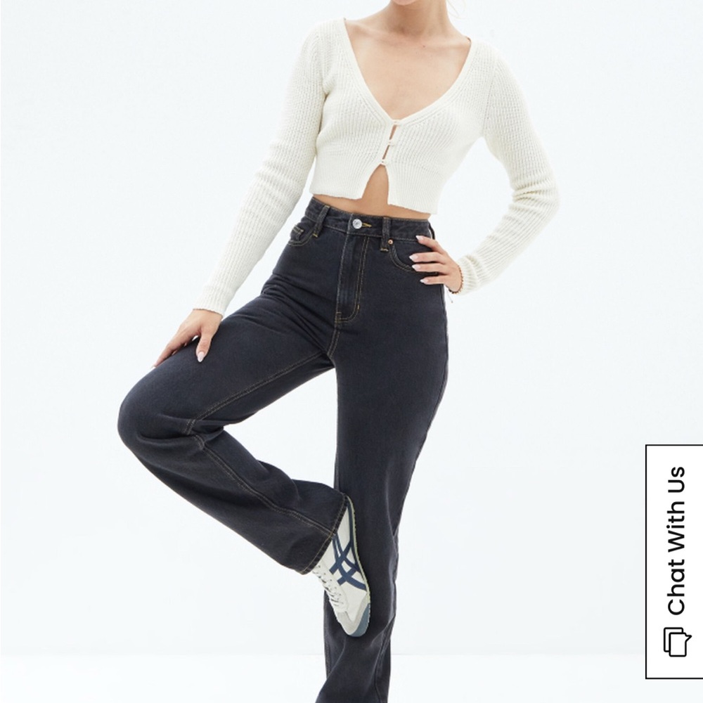 PacSun Women's 90’s boyfriend high rise straight leg black jeans